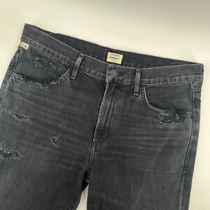 Citizens of Humanity Sasha Twist Crop Low Slung Flare Distressed Jeans Womens 27